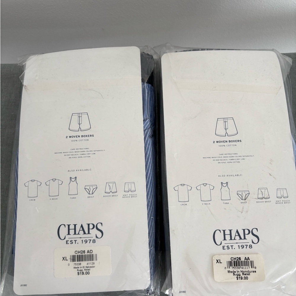 Chaps Men's Boxer Shorts - Blue and White Stripes - Picture 2 of 2